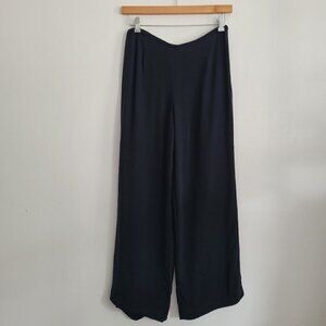 Talbots 100% Silk Dress Pants Navy Women Size 12